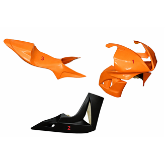 Lackierte Rennverkleidung Honda Cbr 600 RR 2007 - 2008 mit 2 Farben - MXPCRV5776