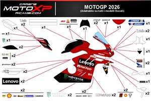 Kit de pegatinas compatible con Ducati Panigale V4 V4S 2022 - 2024 - MXPKAD19018