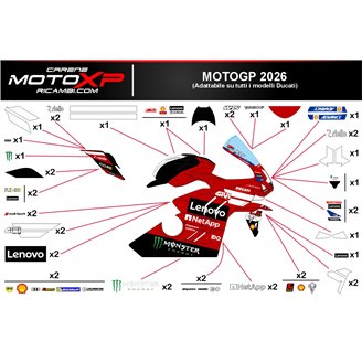 Kit Autocollants compatible avec Ducati Panigale V4S 2018 - 2019 - MXPKAD19020