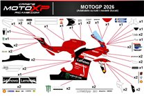 Kit de pegatinas compatible con Ducati Panigale V4 V4S 2025 - 2026 - MXPKAD119017