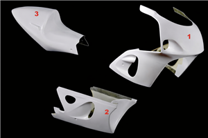 Suzuki GsxR 600/750 1996 - 1999 Fairings without Front Fender - MXPCRD19082