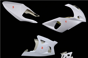 Verkleidungen Suzuki GsxR 600/750 2000 - 2003 ohne Kotflugel Racing - MXPCRD19083