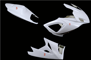 Race-Paket Suzuki Gsxr 600/750 2006 - 2007 : Verkleidungen + Schnellverschluss - MXPCRD19085