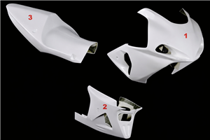 Carénages Suzuki GsxR 1000 2001 2002 sans Pare-boue Racing - MXPCRD19087