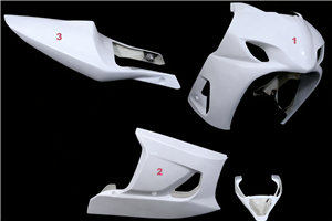 Suzuki GsxR 1000 2003 2004 race Fairings without Front Fender - MXPCRD19038