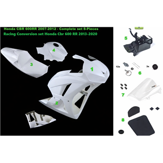Honda CBR 600RR 2007-2012 - Complete set 8-pieces Racing Conversion set to Honda CBR 600RR 2013-2020 - MXPCRD19135