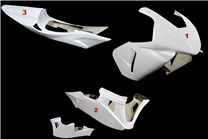 Honda CBR 600 RR 2003 2004 race fairings without front fender - MXPCRD19136