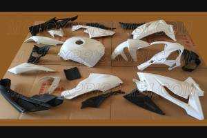 Aprilia RS 125 2006 - 2010 Complete and unpainted fairings with front fender - MXPCAD3512