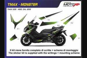 Sticker set compatible with Yamaha T Max 530 2012 - 2014 - MXPKAY4528