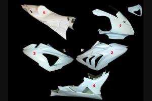 Complete fairings,full tank cover, in 5 Pieces without front fender - MXPCRD5579