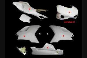 Ducati 848 1098 1198 fairings without front fender for SBK Airducts - MXPCRD5582