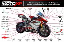 Aufkleber Satz kompatibel mit MV Agusta F3 675 800 - MXPKAD6408