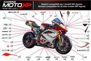 Kit adesivi compatibile con MV Agusta F3 675 800 - MXPKAD6408